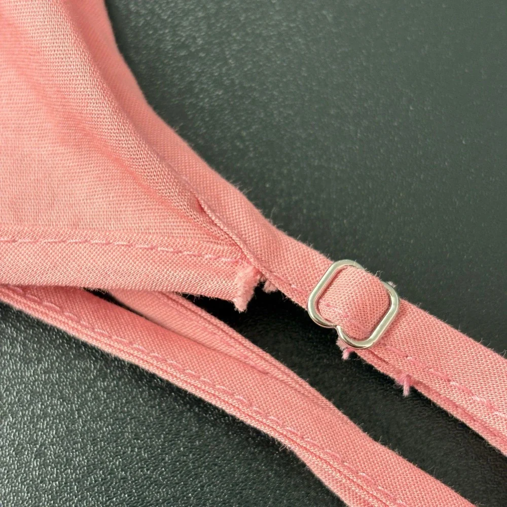 Gap Women Slip Dress Large Pink‎ Cotton Voile Adjustable Straps 772953-00